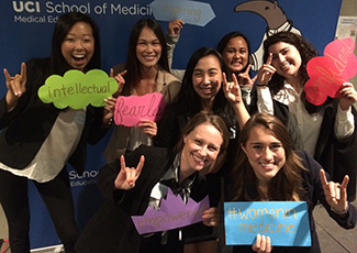 UC Irvine's American Medical Women's Assn. chapter members.