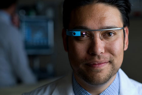 Dr. Warren Wiechmann demonstrates how Google Glass can enhance medical school training